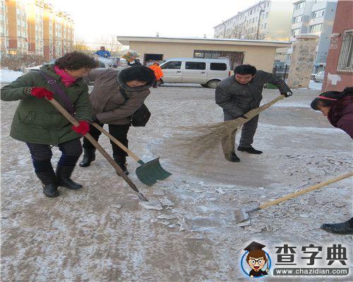 大學生化身青年志愿者到園藝社區為百姓義務掃雪3