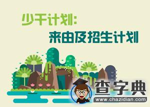 少數民族骨干計劃的來由和招生計劃1