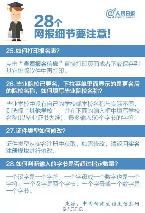 2018考研網上報名 28個填報細節一定要注意8