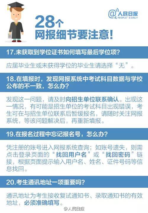 2018考研網上報名 28個填報細節一定要注意6