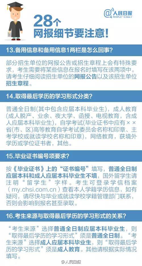 2018考研網上報名 28個填報細節一定要注意5